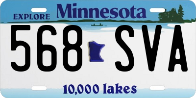 MN license plate 568SVA