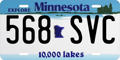 MN license plate 568SVC
