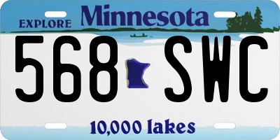 MN license plate 568SWC