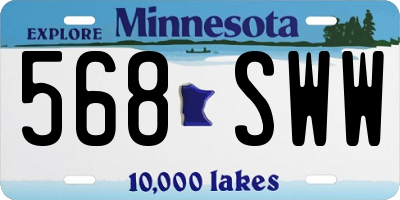 MN license plate 568SWW