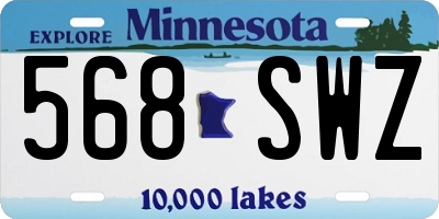 MN license plate 568SWZ