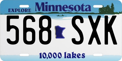 MN license plate 568SXK