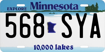 MN license plate 568SYA