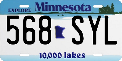 MN license plate 568SYL