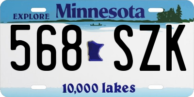 MN license plate 568SZK