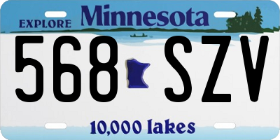MN license plate 568SZV
