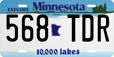 MN license plate 568TDR