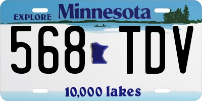 MN license plate 568TDV