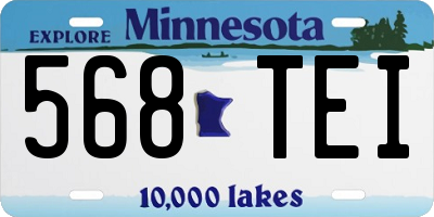 MN license plate 568TEI