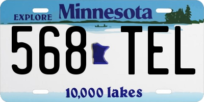MN license plate 568TEL