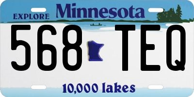 MN license plate 568TEQ