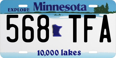 MN license plate 568TFA