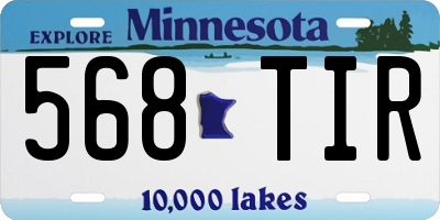 MN license plate 568TIR