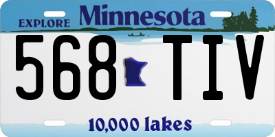 MN license plate 568TIV