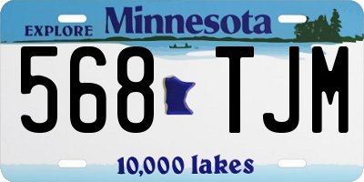MN license plate 568TJM