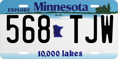 MN license plate 568TJW