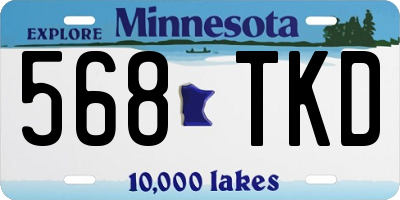 MN license plate 568TKD