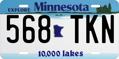 MN license plate 568TKN