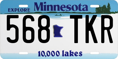 MN license plate 568TKR