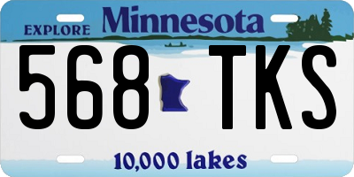 MN license plate 568TKS