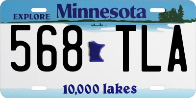 MN license plate 568TLA