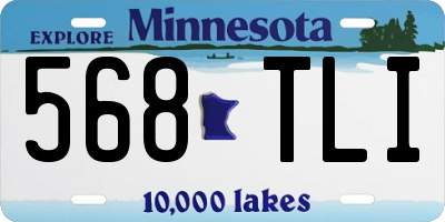 MN license plate 568TLI