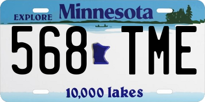 MN license plate 568TME