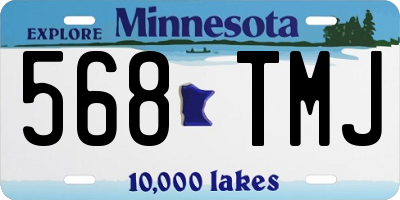 MN license plate 568TMJ