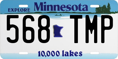 MN license plate 568TMP
