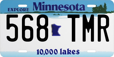 MN license plate 568TMR