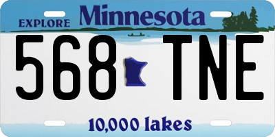 MN license plate 568TNE
