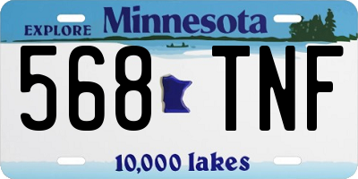 MN license plate 568TNF