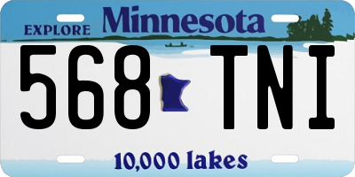 MN license plate 568TNI