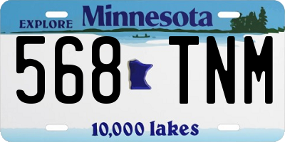 MN license plate 568TNM