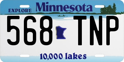 MN license plate 568TNP
