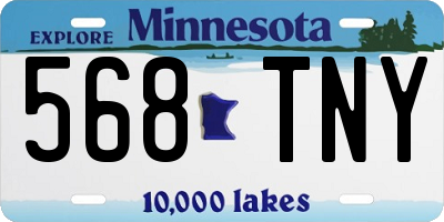 MN license plate 568TNY
