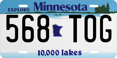 MN license plate 568TOG