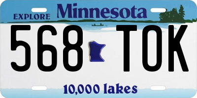 MN license plate 568TOK