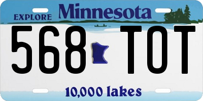MN license plate 568TOT