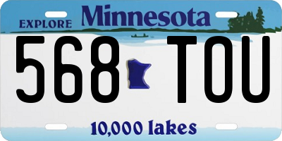 MN license plate 568TOU
