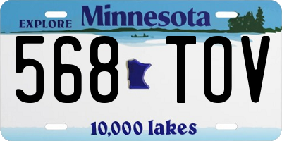 MN license plate 568TOV