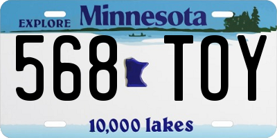 MN license plate 568TOY