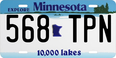 MN license plate 568TPN