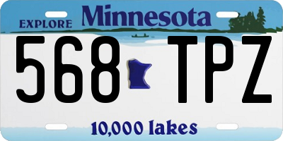 MN license plate 568TPZ