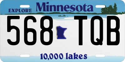MN license plate 568TQB