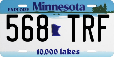MN license plate 568TRF