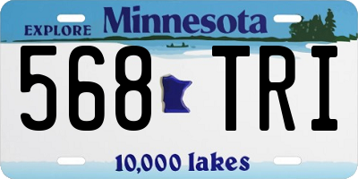 MN license plate 568TRI