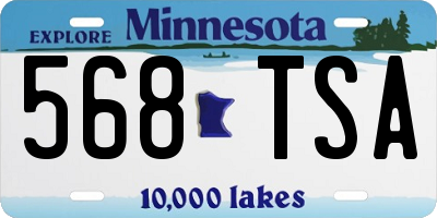 MN license plate 568TSA