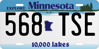 MN license plate 568TSE