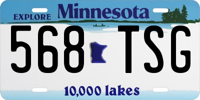 MN license plate 568TSG